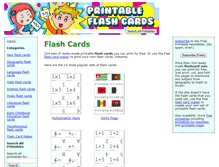 Tablet Screenshot of printableflashcards.net